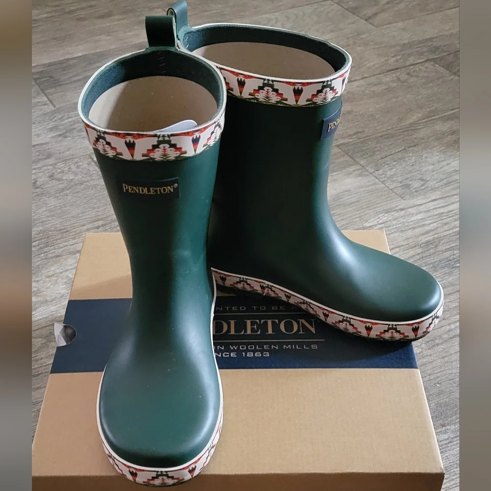 Pendleton TUCSON Mid Rain Boots Gorpcore Outdoor Granola Western Boho Southwest